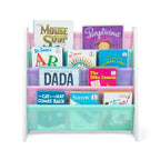 Étagère à Livres Enfant 4 Niveaux Organisateur de Livres Blanc/Pastel Frais : Petite Étagère pour Chambre d'Enfant, MDF