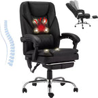 EROMMY 6-Point Massage Office Chair,Black
