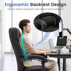 Chaise de bureau de massage 6 points, noire