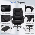 Chaise de bureau de massage 6 points, noire