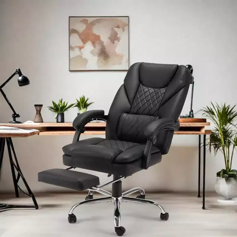 Chaise de bureau de massage 6 points, noire