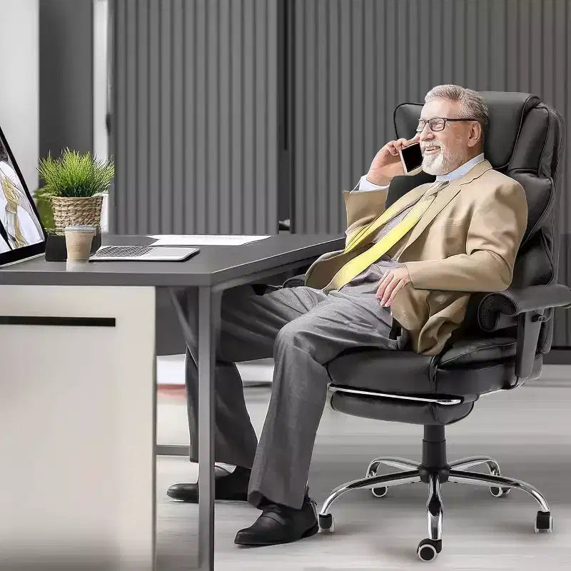 Chaise de bureau de massage 6 points, noire