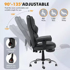 Chaise de bureau de massage 6 points, noire