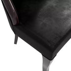 Chaise de salle à manger capitonnée en cuir/velours, chaise de cuisine confortable avec pieds en bois d'hévéa