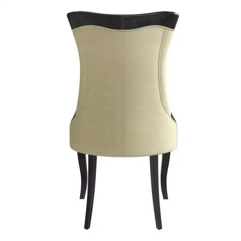 Chaise de salle à manger capitonnée en cuir/velours, chaise de cuisine confortable avec pieds en bois d'hévéa