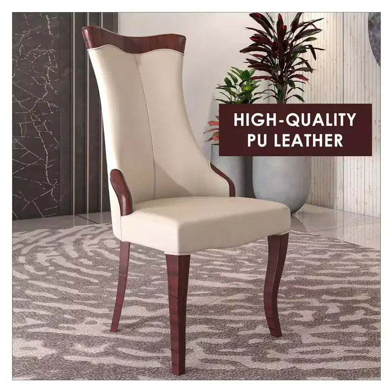 Chaise de salle à manger capitonnée en cuir/velours, chaise de cuisine confortable avec pieds en bois d'hévéa