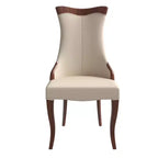 Chaise de salle à manger capitonnée en cuir/velours, chaise de cuisine confortable avec pieds en bois d'hévéa