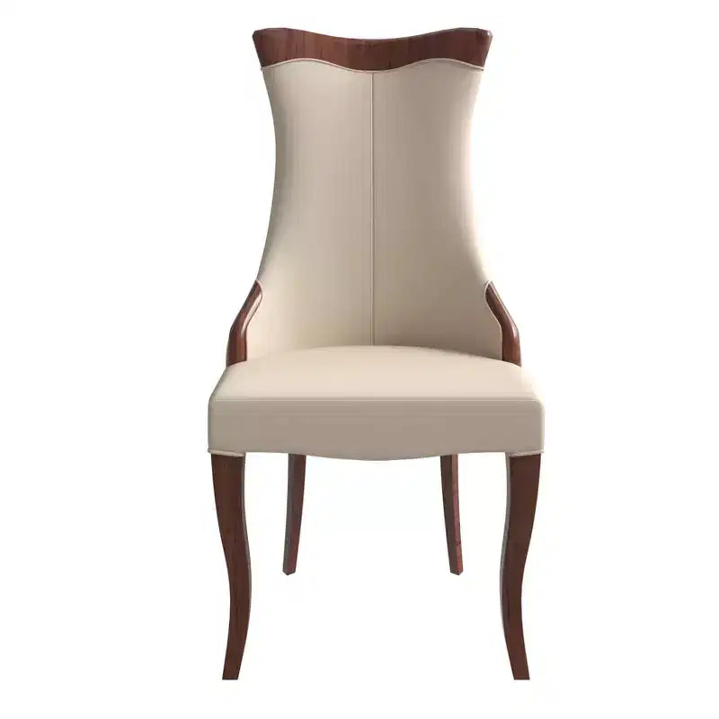 Chaise de salle à manger capitonnée en cuir/velours, chaise de cuisine confortable avec pieds en bois d'hévéa