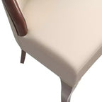 Chaise de salle à manger capitonnée en cuir/velours, chaise de cuisine confortable avec pieds en bois d'hévéa