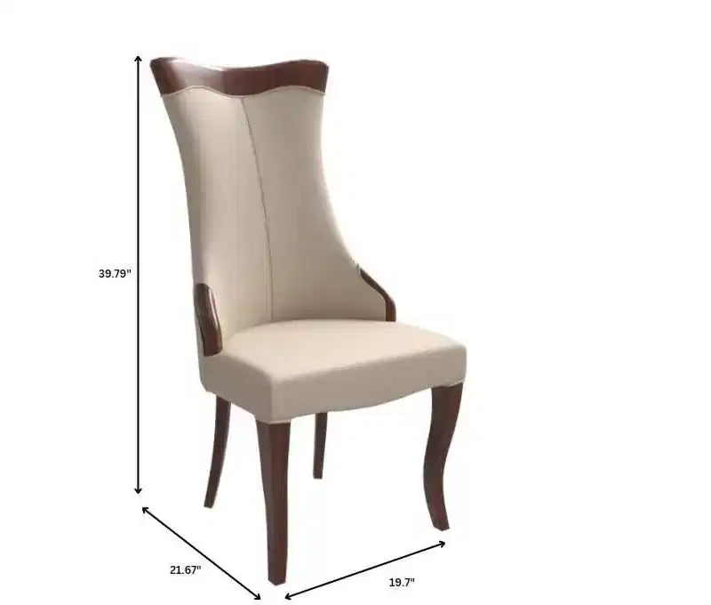 Chaise de salle à manger capitonnée en cuir/velours, chaise de cuisine confortable avec pieds en bois d'hévéa