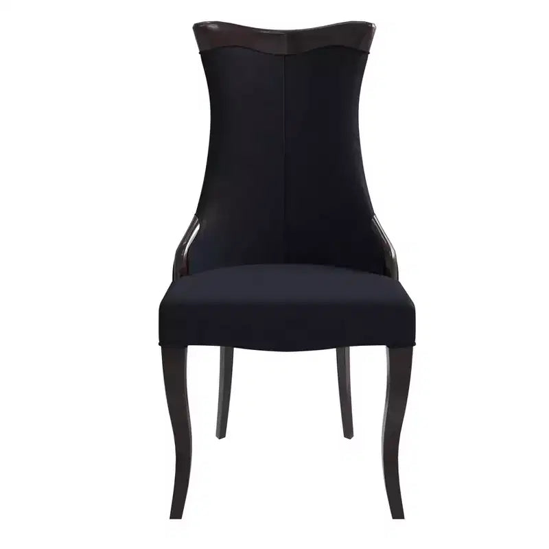 Chaise de salle à manger capitonnée en cuir/velours, chaise de cuisine confortable avec pieds en bois d'hévéa