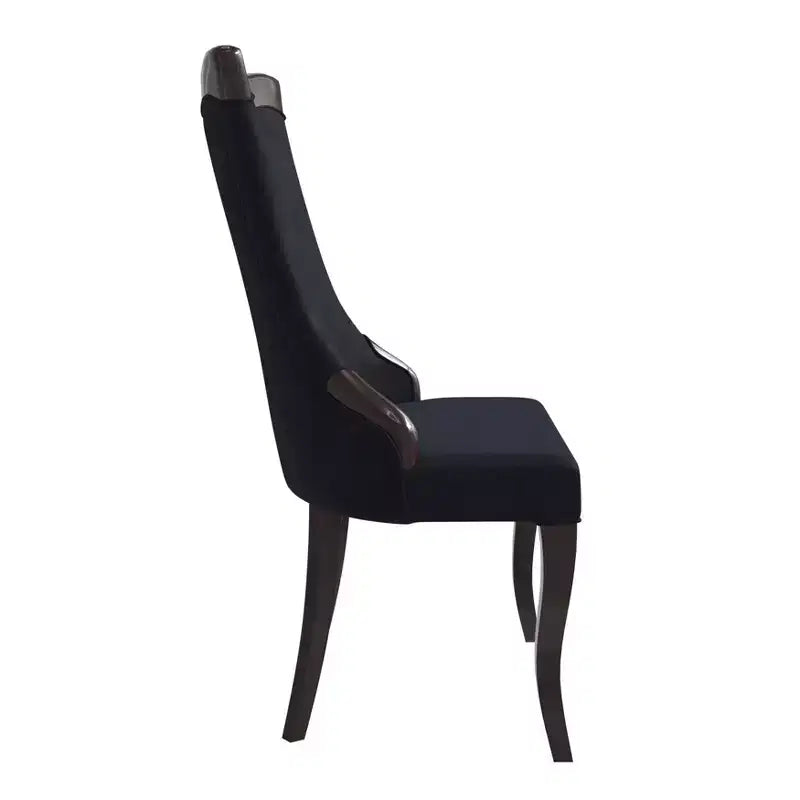 Chaise de salle à manger capitonnée en cuir/velours, chaise de cuisine confortable avec pieds en bois d'hévéa