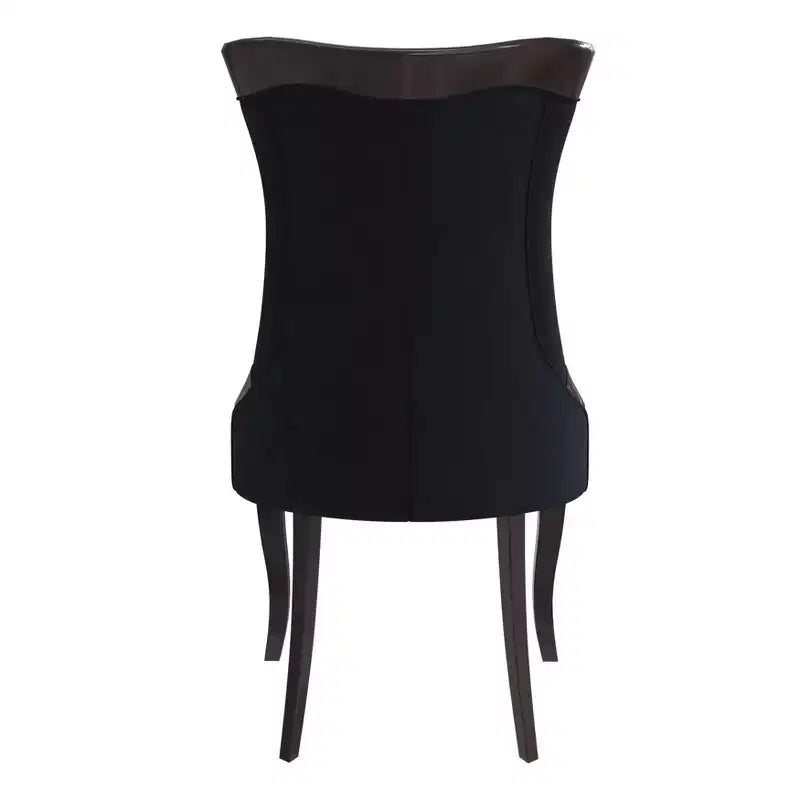 Chaise de salle à manger capitonnée en cuir/velours, chaise de cuisine confortable avec pieds en bois d'hévéa
