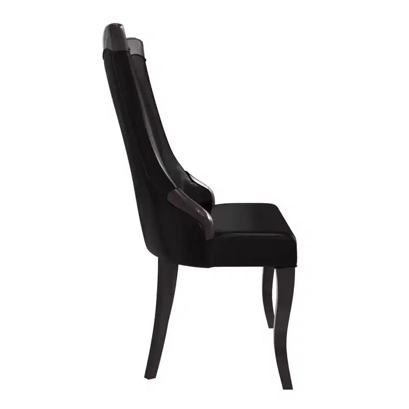 Chaise de salle à manger capitonnée en cuir/velours, chaise de cuisine confortable avec pieds en bois d'hévéa