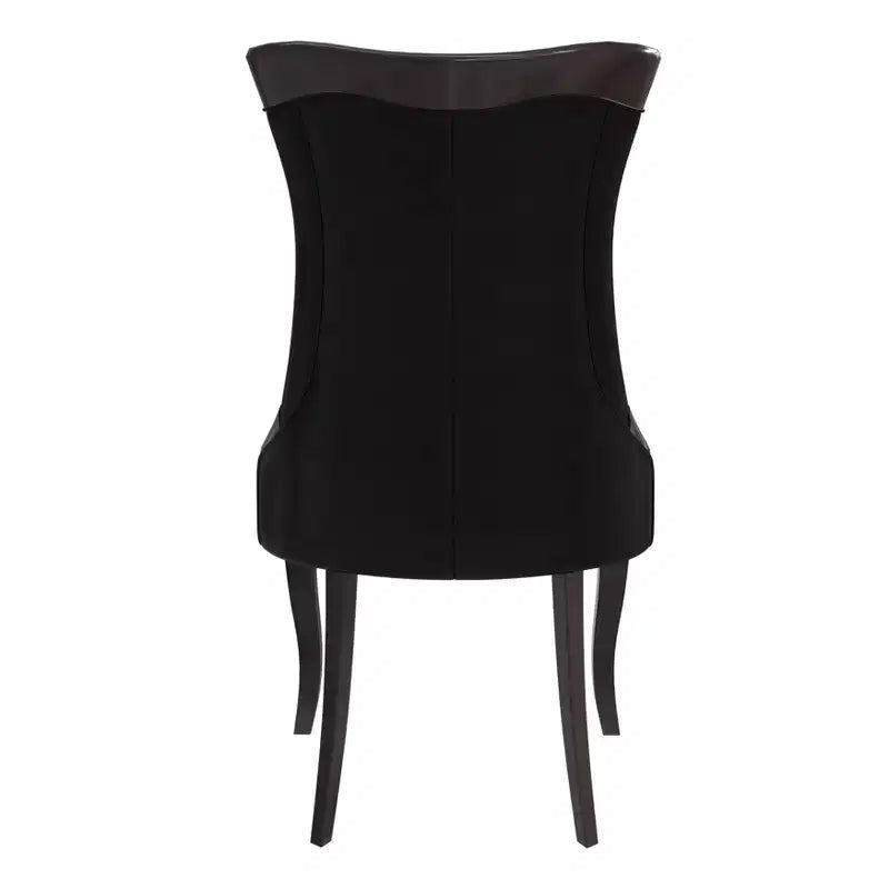 Chaise de salle à manger capitonnée en cuir/velours, chaise de cuisine confortable avec pieds en bois d'hévéa