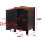 Table d'appoint de chevet moderne avec meuble de rangement et étagère pour chambre, salon ou bureau