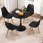 Table à manger ronde moderne avec 4 chaises pour petite cuisine