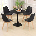 Table à manger ronde moderne avec 4 chaises pour petite cuisine