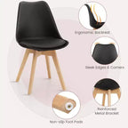 Table à manger ronde moderne avec 4 chaises pour petite cuisine