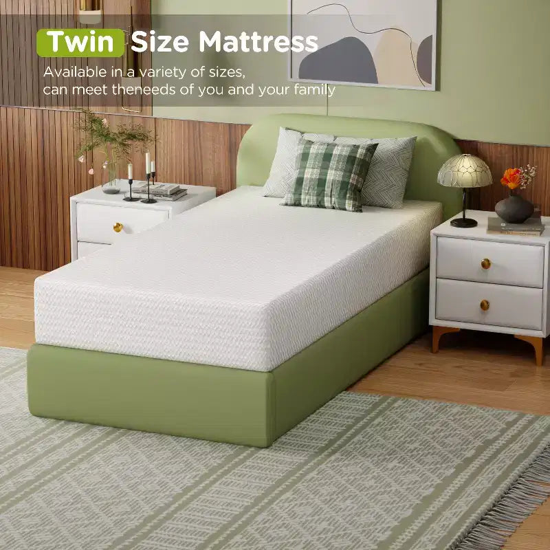 Matelas 10 Pouces Mousse à Mémoire de Forme Gel Matelas Fermeté Moyenne pour Sommeil Frais et Soulagement de la Pression Certifié CertiPUR-US