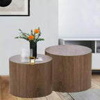 MAYEERTY 2-Piece Round Coffee Table Set No Assembly Living Room Office Bedroom