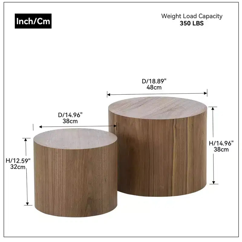 Table basse ronde, aucun assemblage requis, pour salon, bureau ou chambre