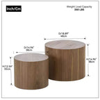 Table basse ronde, aucun assemblage requis, pour salon, bureau ou chambre