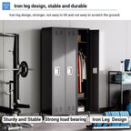 Casier de rangement en acier à 3 portes, casier métallique pour école, bureau, salle de sport, armoire de casier de 183 cm pour employés, casier de rangement industriel avec 3 étagères