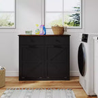 Meuble de Rangement Double de Style Ferme avec 4 Tiroirs, Meuble Autoportant, Meuble de Tri de Linge Style Grange pour Cuisine