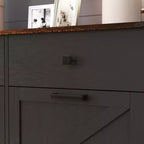 Meuble de Rangement Double de Style Ferme avec 4 Tiroirs, Meuble Autoportant, Meuble de Tri de Linge Style Grange pour Cuisine