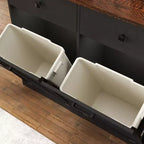 Meuble de Rangement Double de Style Ferme avec 4 Tiroirs, Meuble Autoportant, Meuble de Tri de Linge Style Grange pour Cuisine