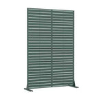 Paravent d'extérieur en métal de 72x47 pouces, paravent de séparation autoportant pour l'intérieur, blanc