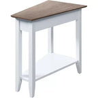 Table d'appoint ronde avec étagère inférieure, table d'appoint élégante avec pieds courbés, table d'appoint stylée pour le rangement du salon