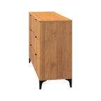 Commode 6 tiroirs (verrouillage) – Noyer ambré