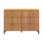 Commode 6 tiroirs (verrouillage) – Noyer ambré