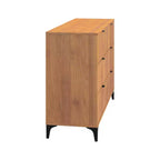 Commode 6 tiroirs (verrouillage) – Noyer ambré