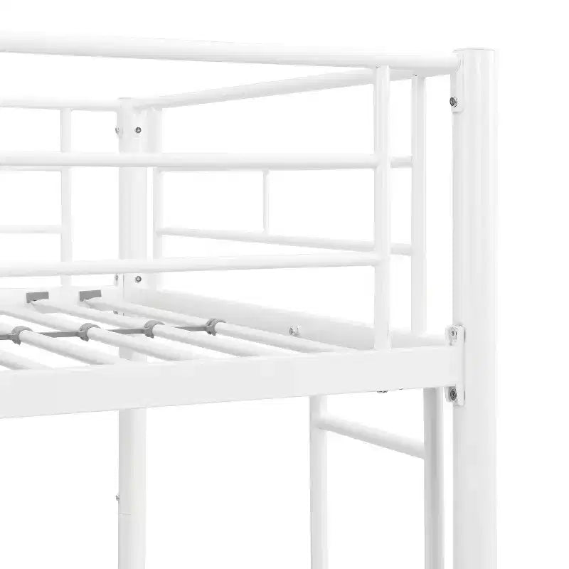Table d'appoint en forme de C pour canapé – Table de bout moderne, support pour ordinateur portable ou table de chevet compacte – Meuble gain de place (blanc)
