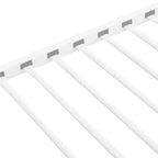 Table d'appoint en forme de C pour canapé – Table de bout moderne, support pour ordinateur portable ou table de chevet compacte – Meuble gain de place (blanc)