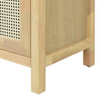 Bahut de style bohème, buffet avec 4 portes et 1 étagère ouverte, meuble de rangement pour salon, salle à manger, cuisine