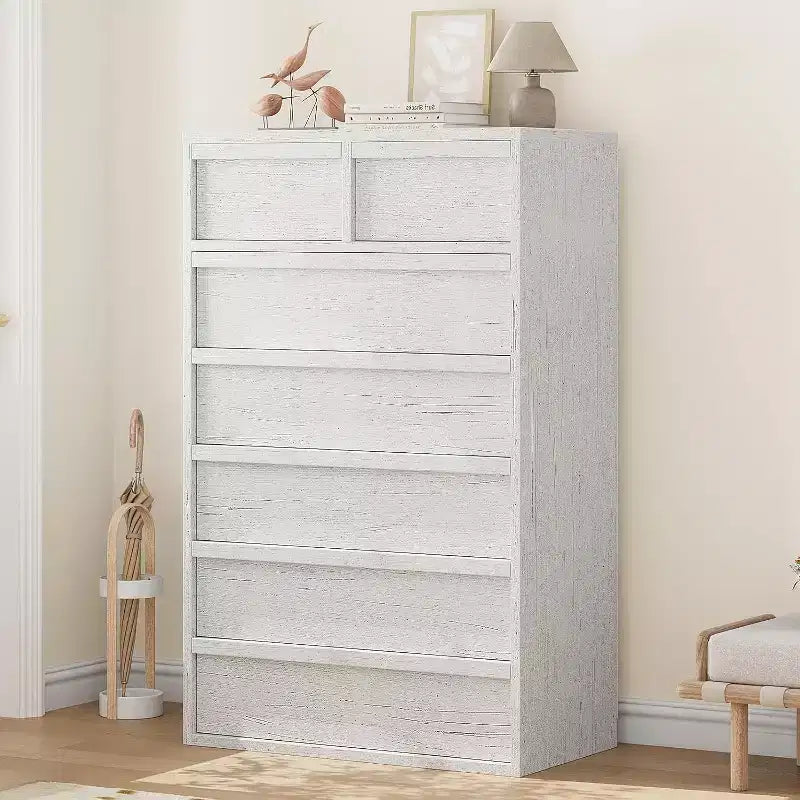 Commode de chambre à 5 ou 7 tiroirs, commode haute moderne avec grand espace de rangement, organisateur en bois pour salon, chambre d'enfant, entrée