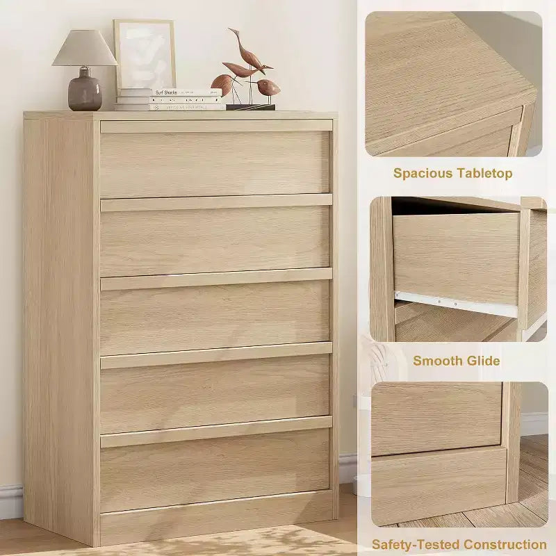 Commode de chambre à 5 ou 7 tiroirs, commode haute moderne avec grand espace de rangement, organisateur en bois pour salon, chambre d'enfant, entrée