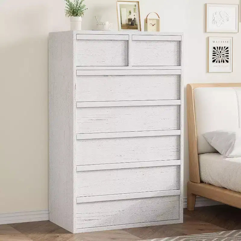 Commode de chambre à 5 ou 7 tiroirs, commode haute moderne avec grand espace de rangement, organisateur en bois pour salon, chambre d'enfant, entrée