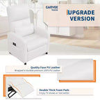 Fauteuil Inclinable Électrique - Chaleur et Massage, Fauteuil Relax Électrique Réglable Ergonomique en Cuir PU, Dossier Haut, Siège Rembourré, Sièges de Cinéma Maison