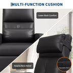 Fauteuil Inclinable Électrique - Chaleur et Massage, Fauteuil Relax Électrique Réglable Ergonomique en Cuir PU, Dossier Haut, Siège Rembourré, Sièges de Cinéma Maison