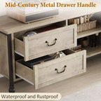 Meuble TV pour téléviseur 70 pouces, meuble de rangement pour salon avec placard et étagères ouvertes, meuble de console TV pour salon, chambre à coucher