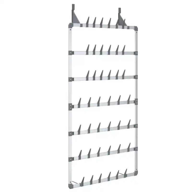 vidaXL Hanging Shoe Rack Silver 26x5.1x54.7