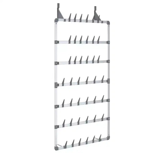 vidaXL Hanging Shoe Rack Silver 26x5.1x54.7
