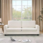 GustoWave 84 Cloud Couch with Deep Seat, 3-Seater Corduroy Couches, Modern Upholstered Sofa with Wide Armrests for Living Room, Beige
