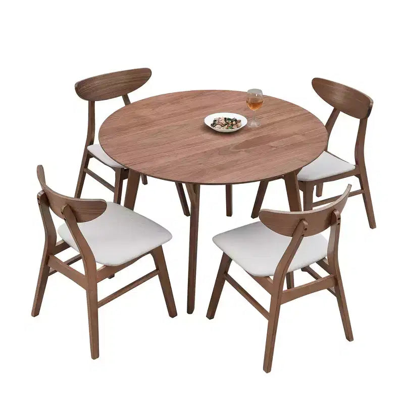 Table de salle à manger moderne de 42 pouces, peu encombrante, pour 2 à 4 personnes, table ronde, table de cuisine pour salon, salle à manger.