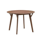 Table de salle à manger moderne de 42 pouces, peu encombrante, pour 2 à 4 personnes, table ronde, table de cuisine pour salon, salle à manger.